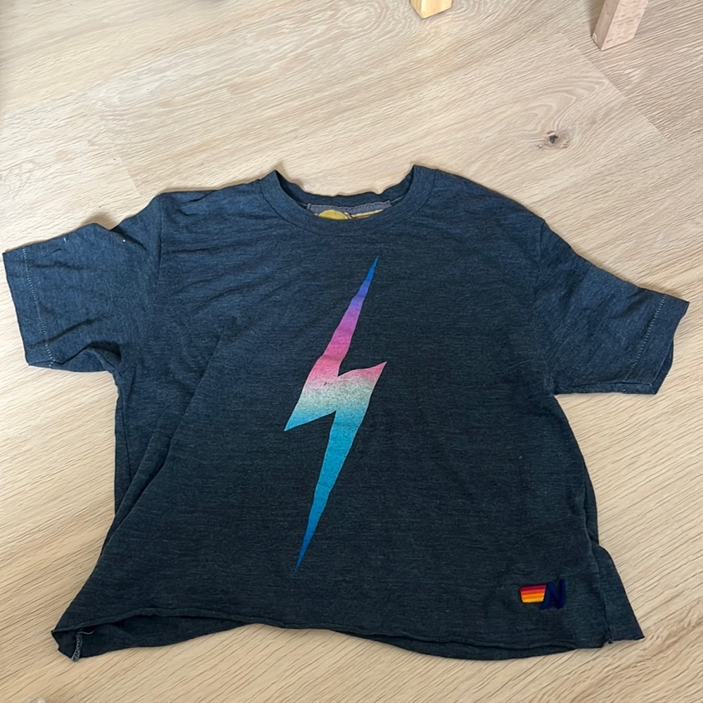 BOLT BOYFRIEND TEE - RAINBOW PINK